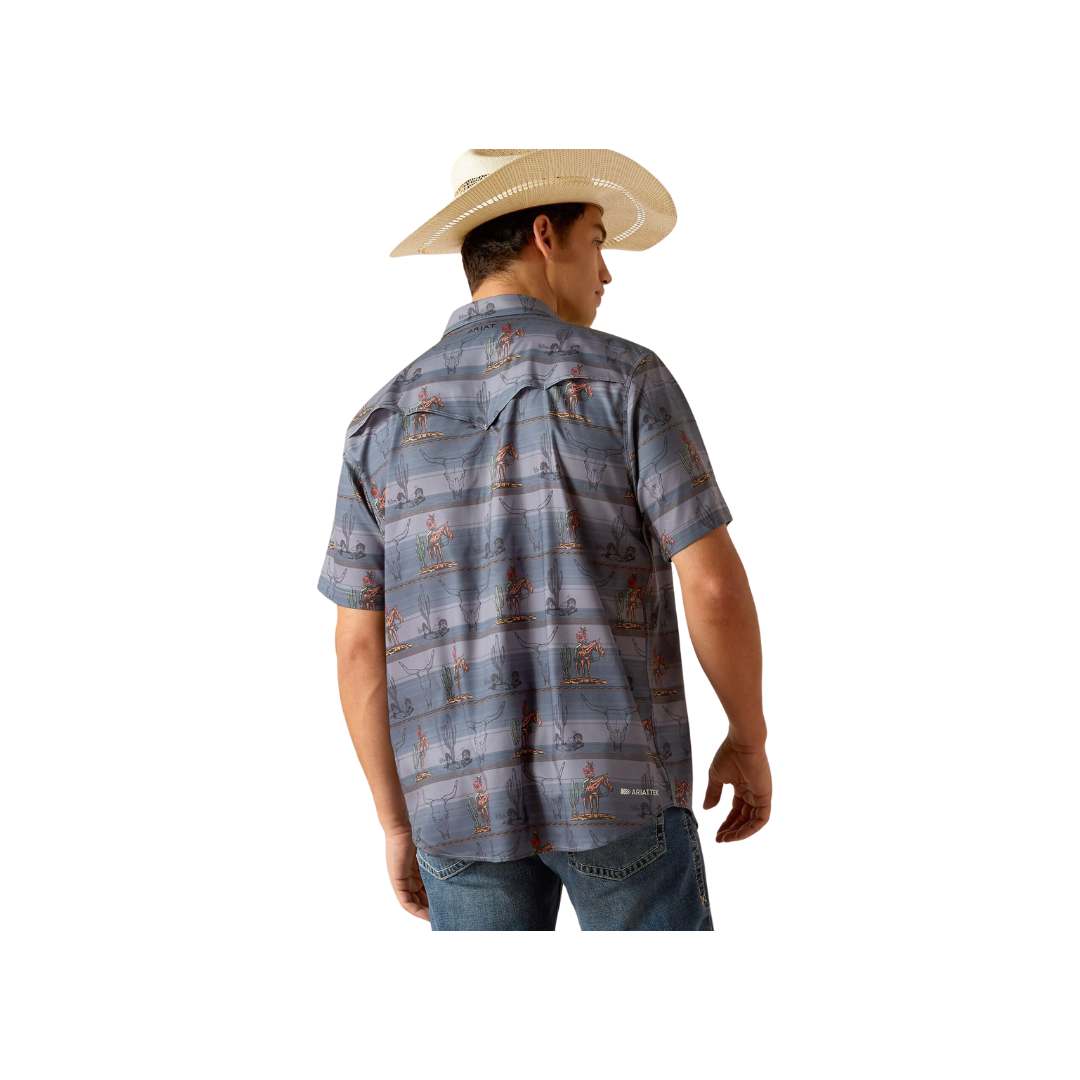 Ariat Men's Ventek Western Fitted Ebony Shirt
