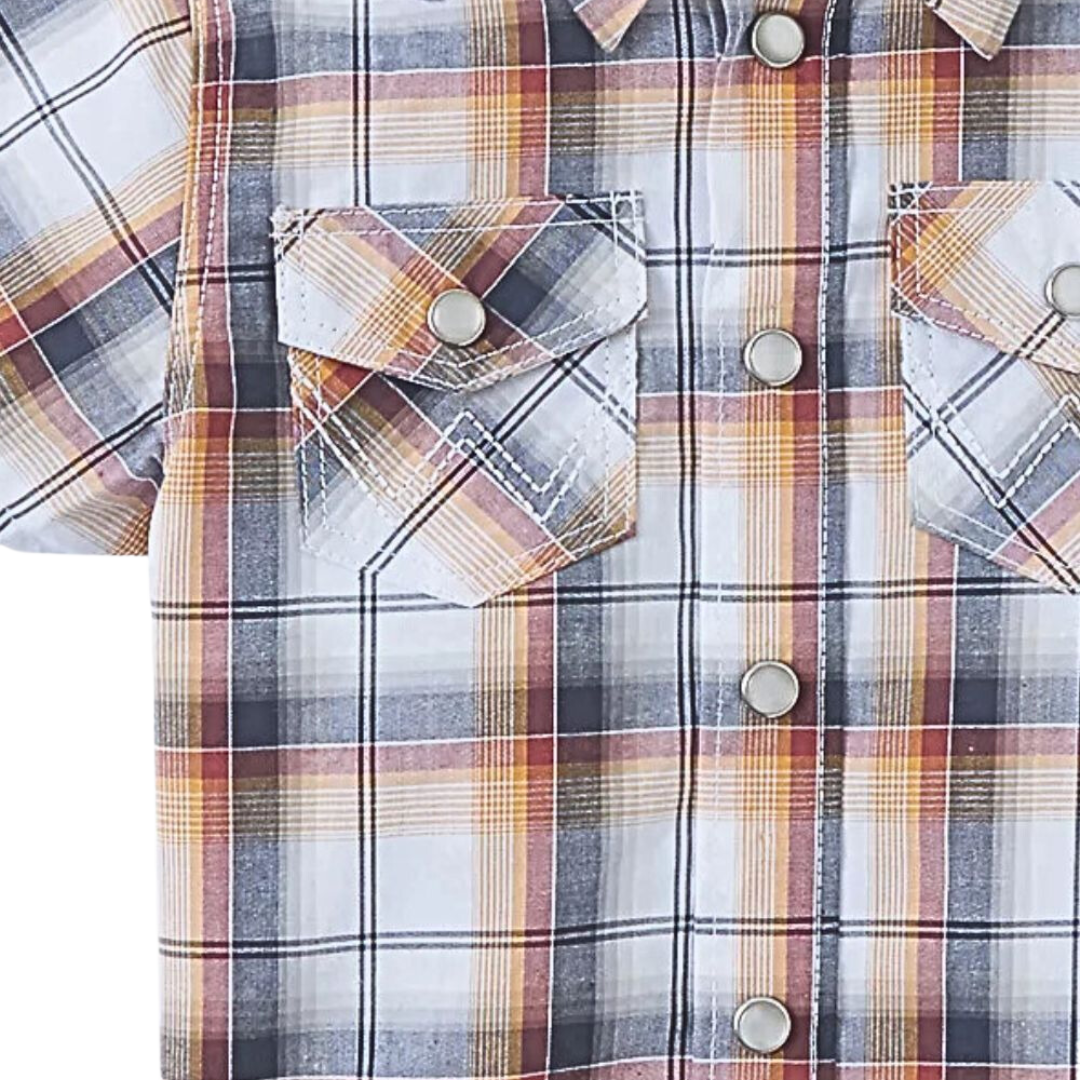 Wrangler Infant Boy's Spiced Plaid Snap Multicolor Shirt