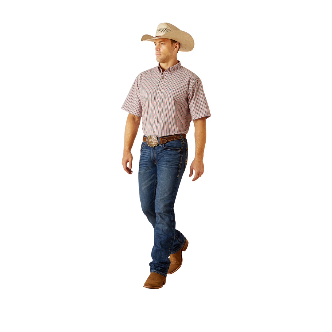 Ariat Men's Pro Joel Conch Shell Coral Shirt