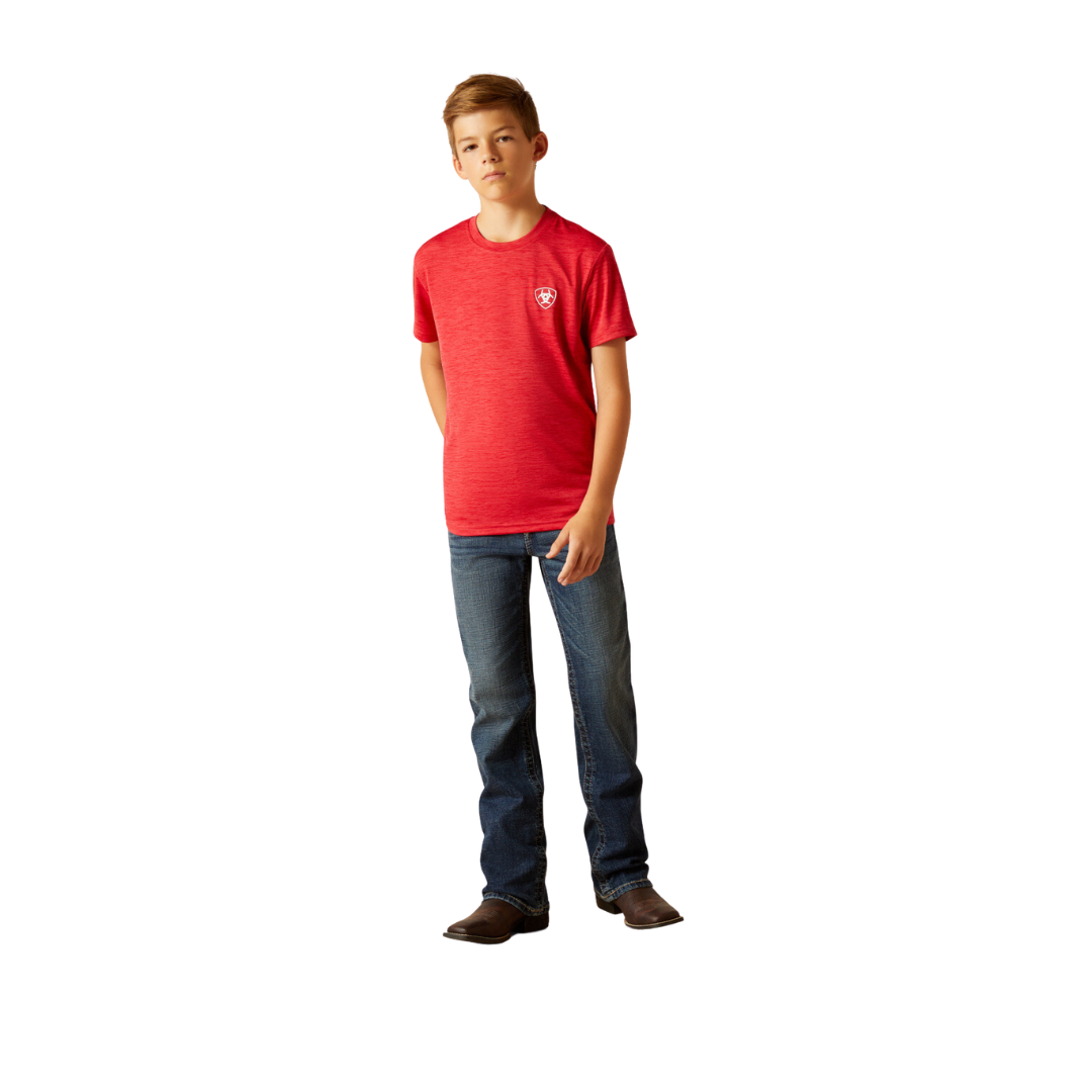 Ariat Youth Boy's Charger Crestline Chili Pepper Red Shirt