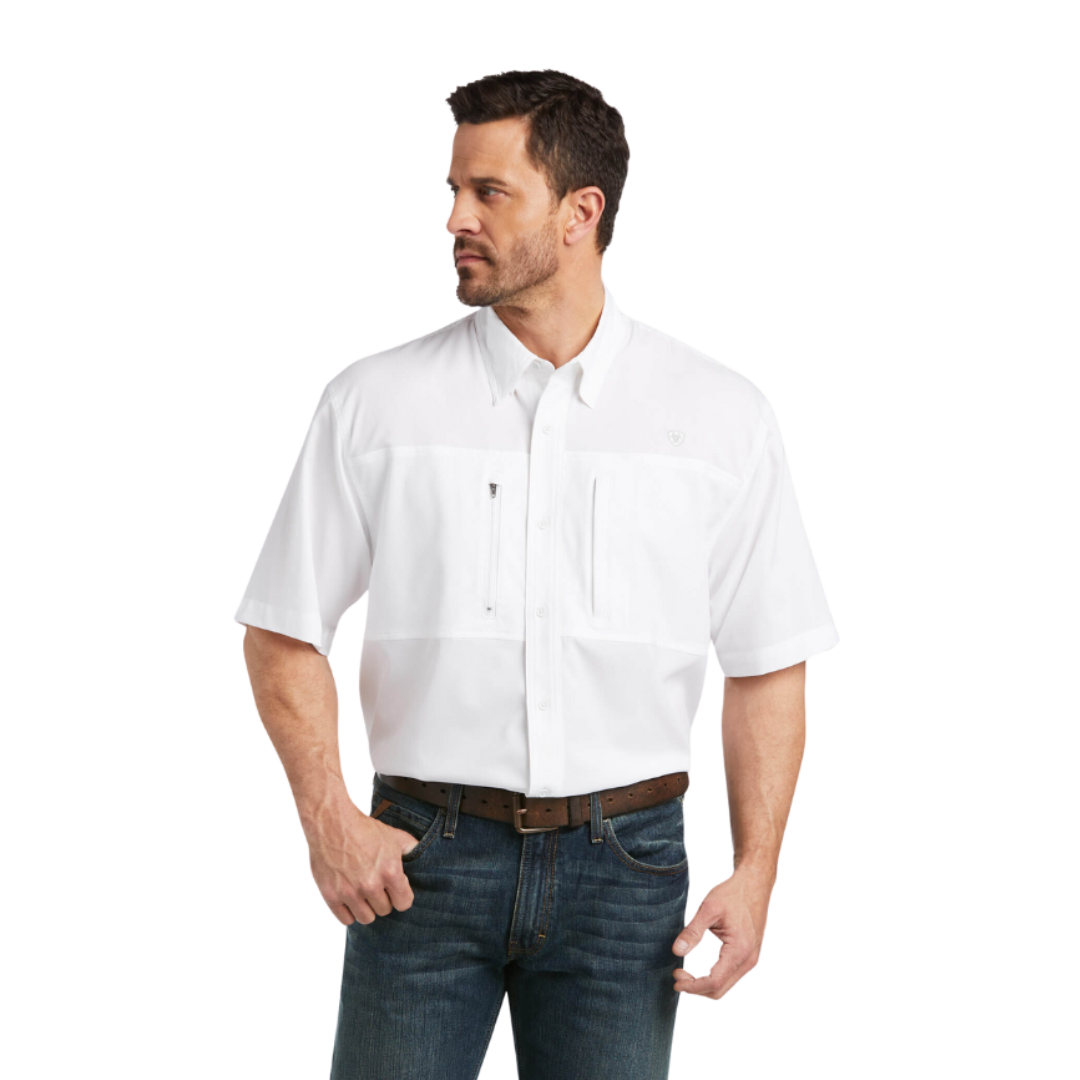 Ariat Men's Venttek Classic Fit White Shirt