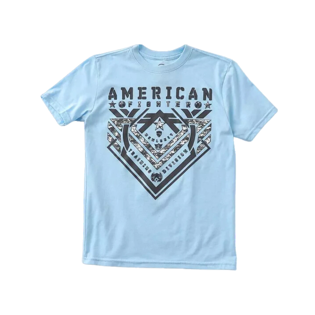 American Fighter Youth Boy's Parkside Blue Tee Shirt