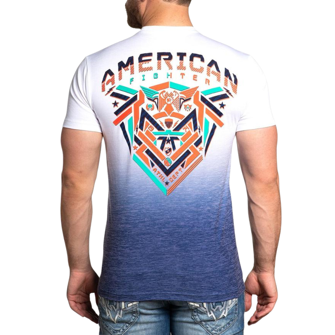 American Fighter Men's Crownpoint Tetris White Shirt