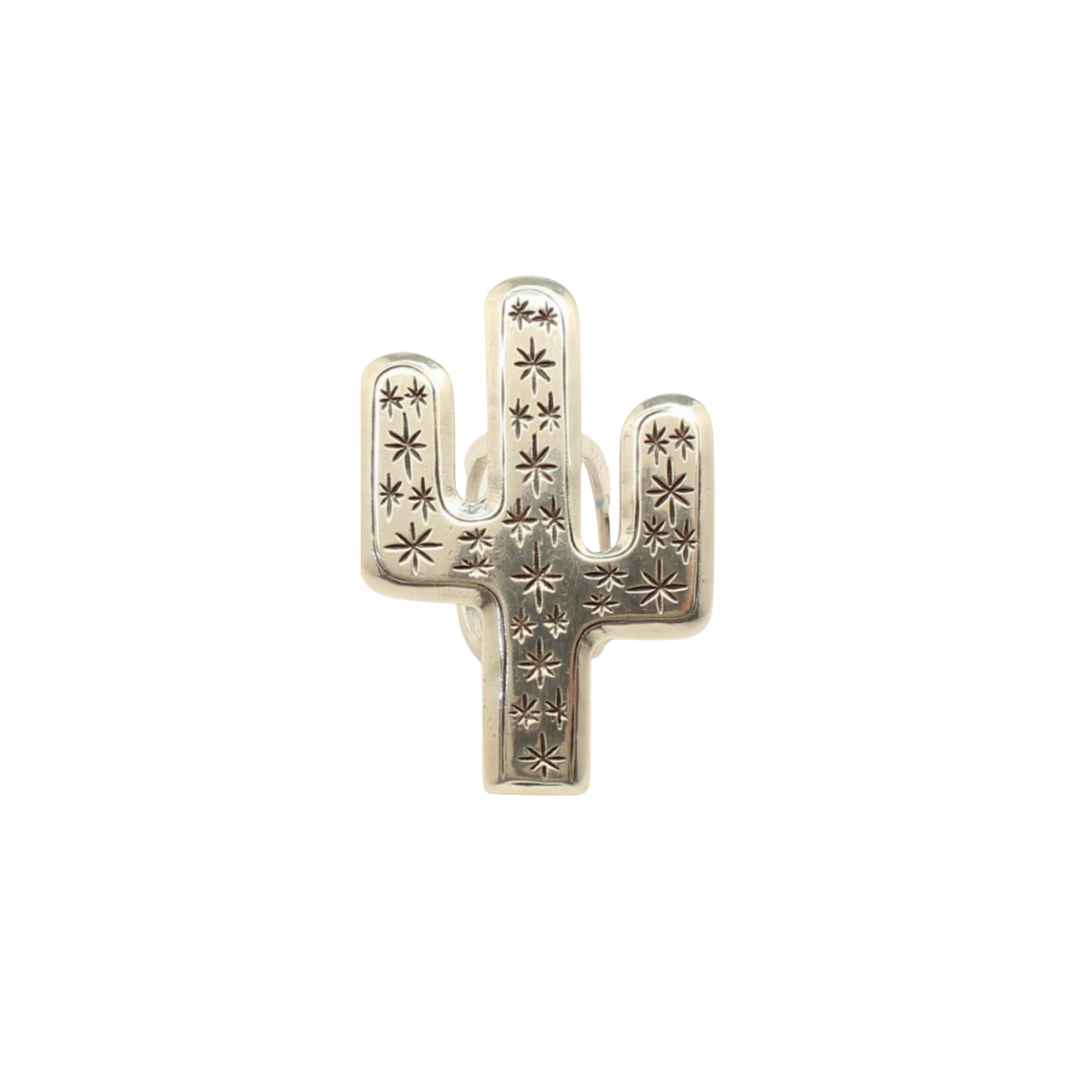 M&F Unisex Cactus Shaped Double S Grey Scarf Slide