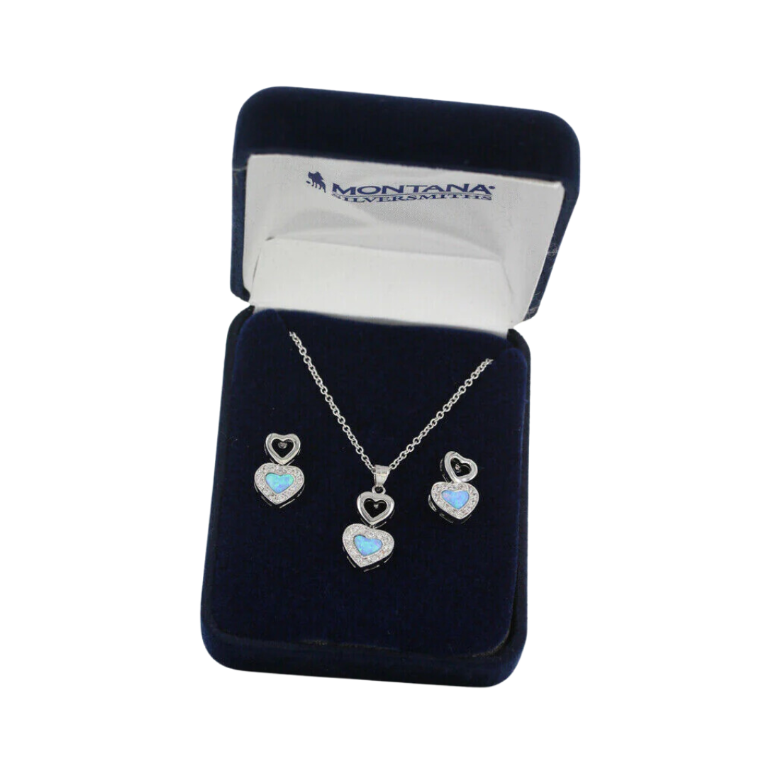 Montana Women's Silversmiths River Lights In Love Jewelry Set