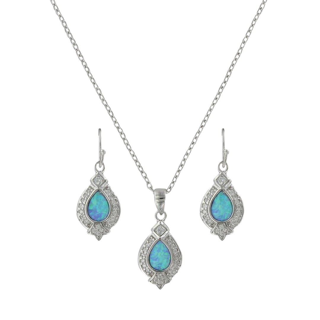 Montana Silversmiths Women's Royal Cluster Drop Silver Set