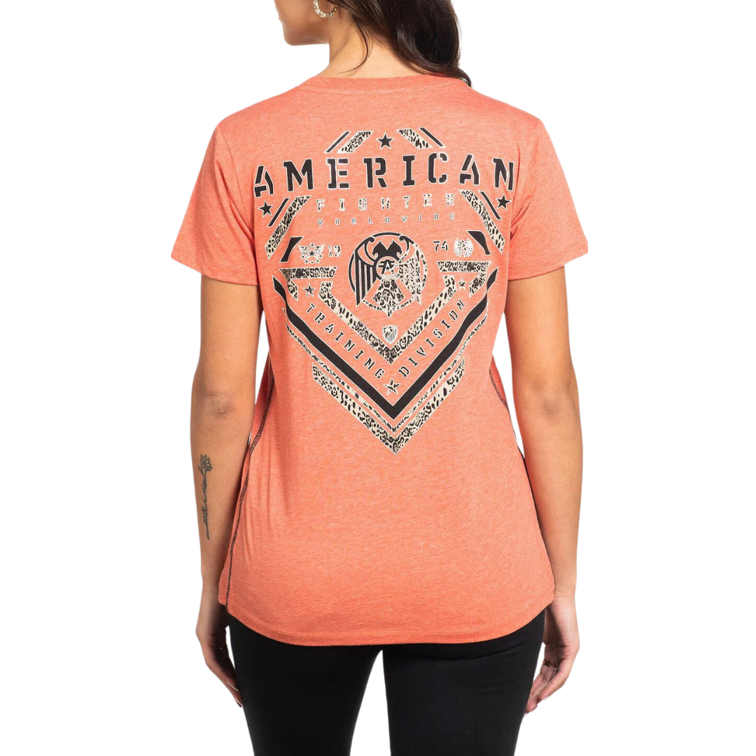 American Fighter Women's Parkside Short Orange Tee Shirt