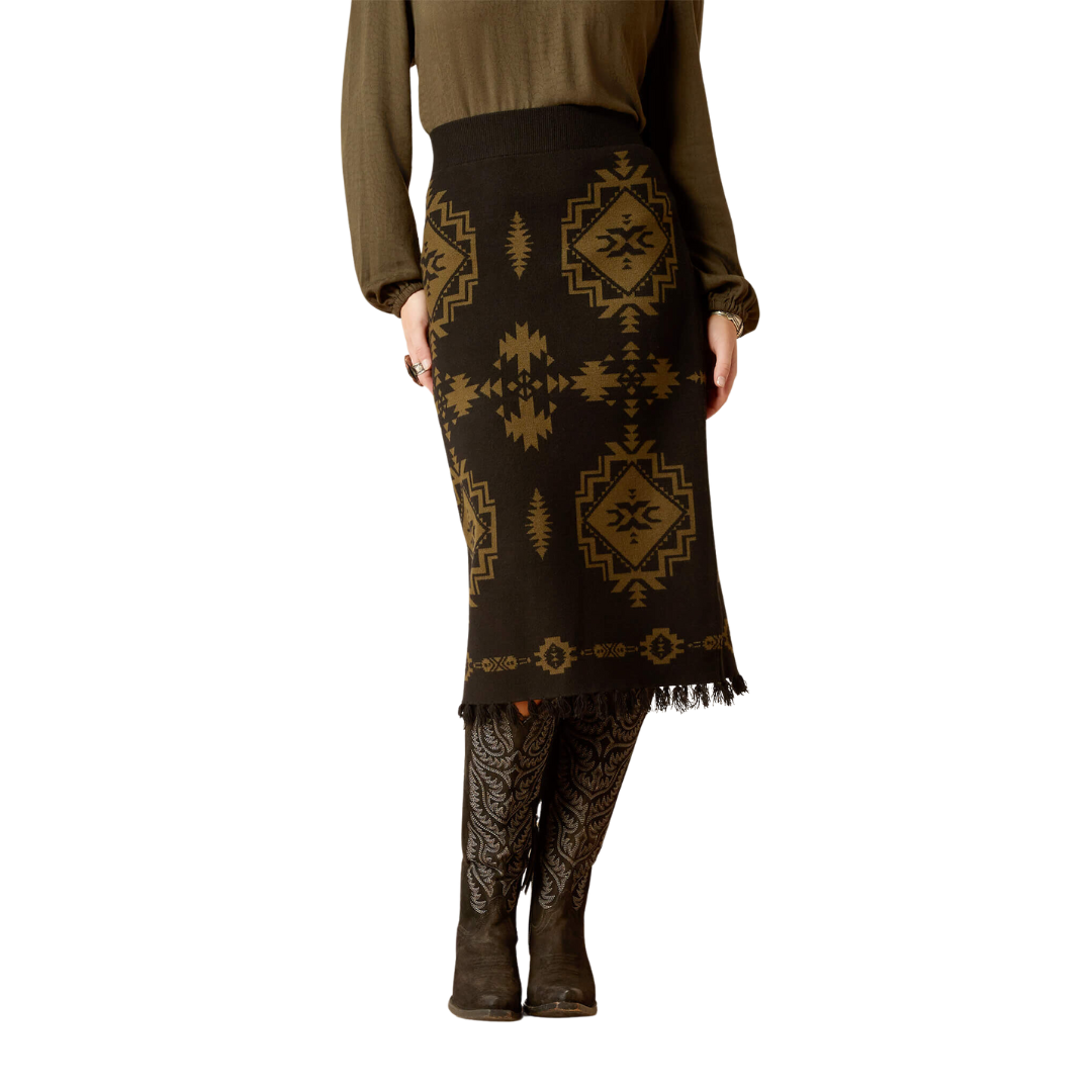 Ariat Women's Relic Black Caldera Sweater Skirt