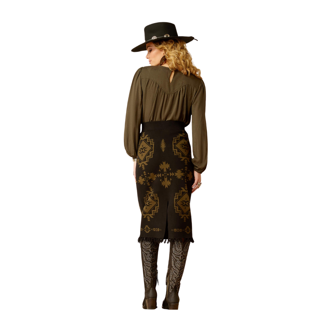 Ariat Women's Relic Black Caldera Sweater Skirt