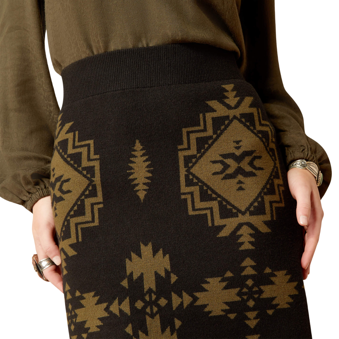 Ariat Women's Relic Black Caldera Sweater Skirt