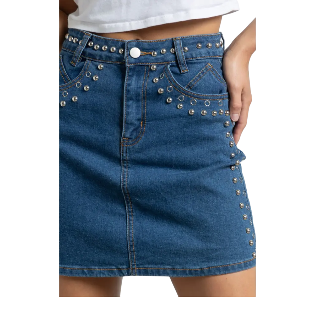 Kiwi Women's Mini Denim Skirt