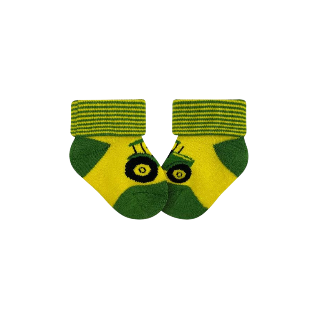John Deere Kid's Tractor Cuff Bootie Socks