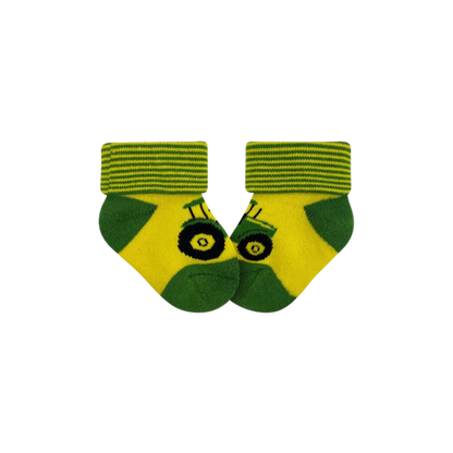 Baby Boy Size 0-6 Months Booties John Deere Green Yellow