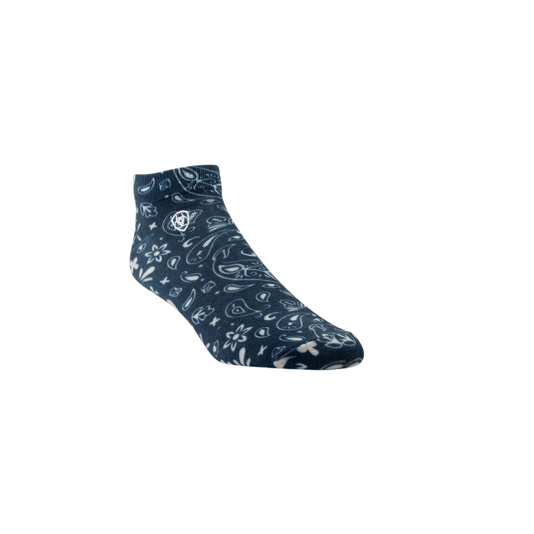 Ariat Women's Paisley Print Low Cut Multicolor Socks