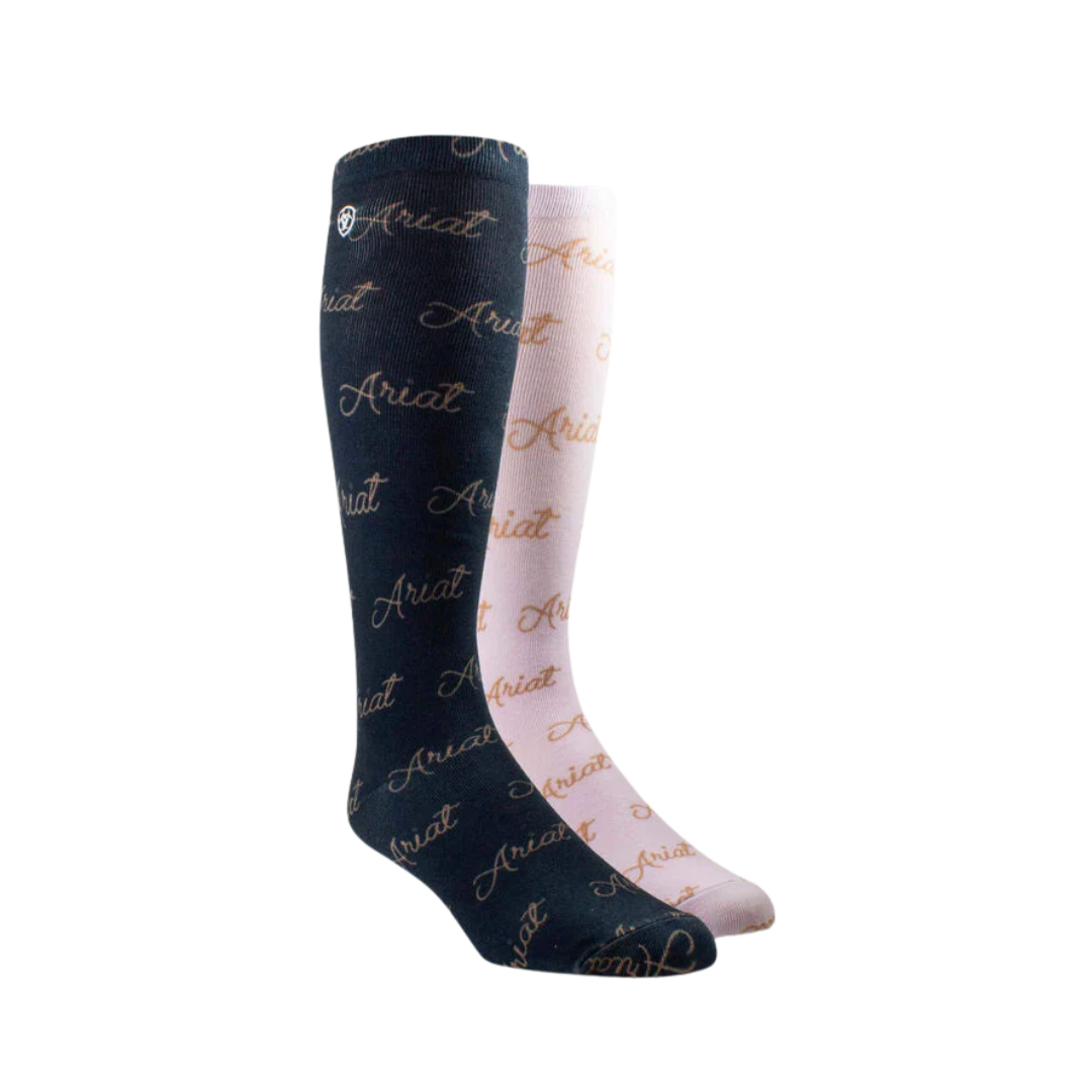 Ariat Women's Script Knee Multicolor High Socks
