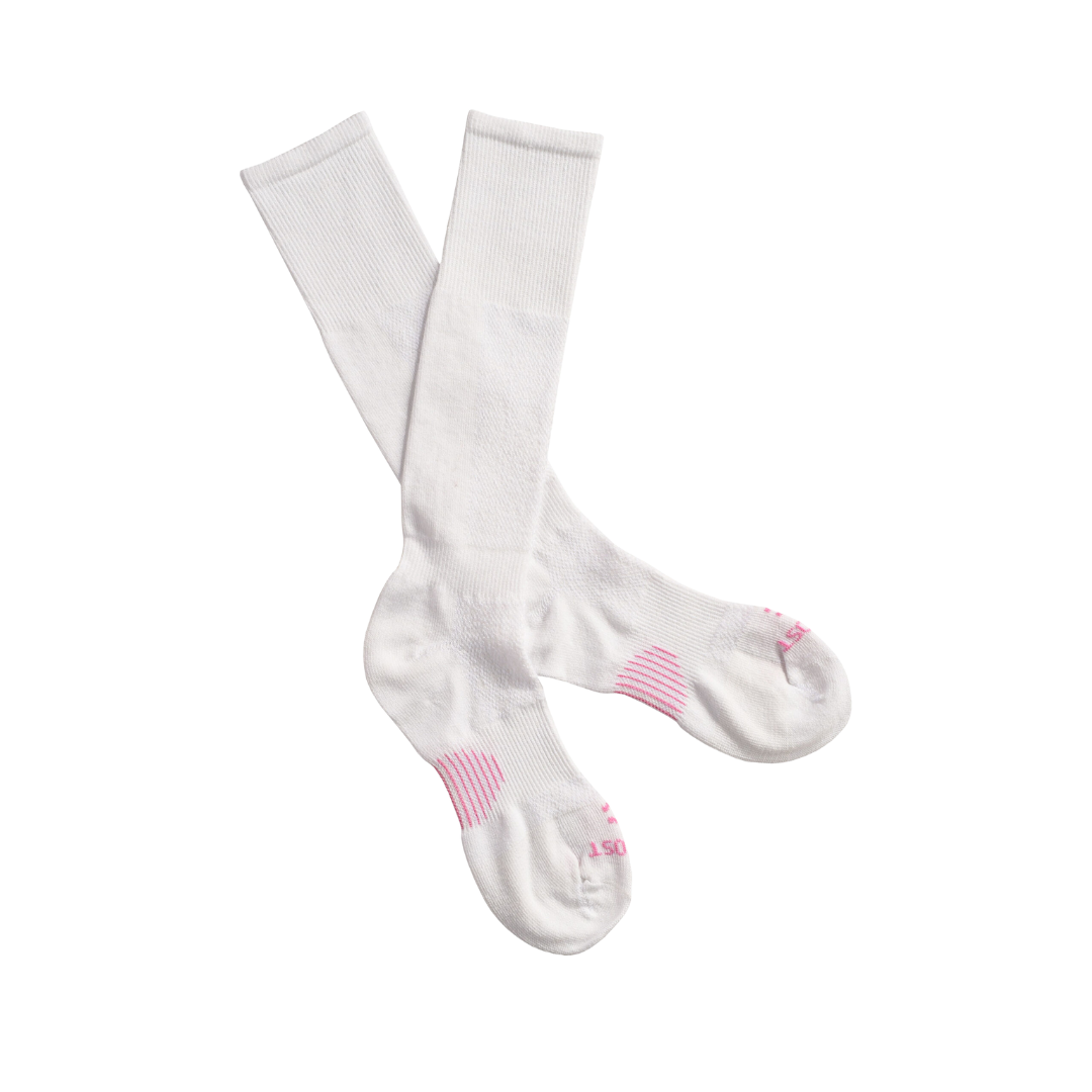 Dan Post Women's Cowgirl Certified Sleek Thin White Socks