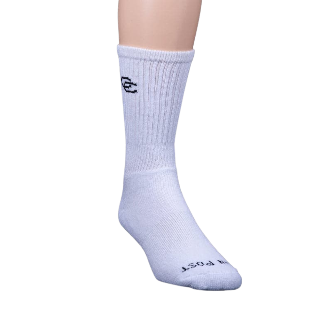 Dan Post Men's All Around Crew White Socks