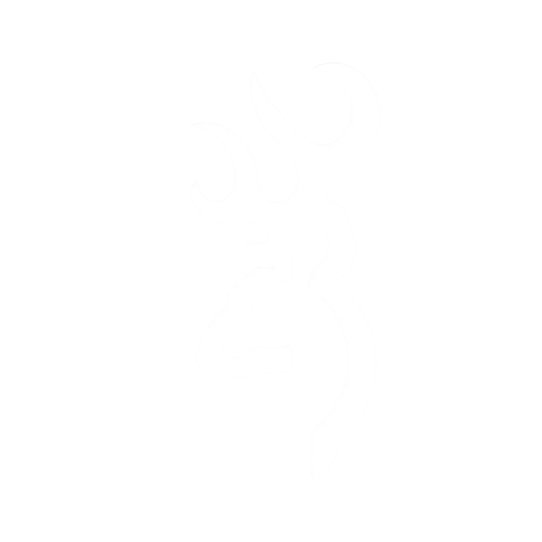 Browning Buckmark Decal 6 White Sticker