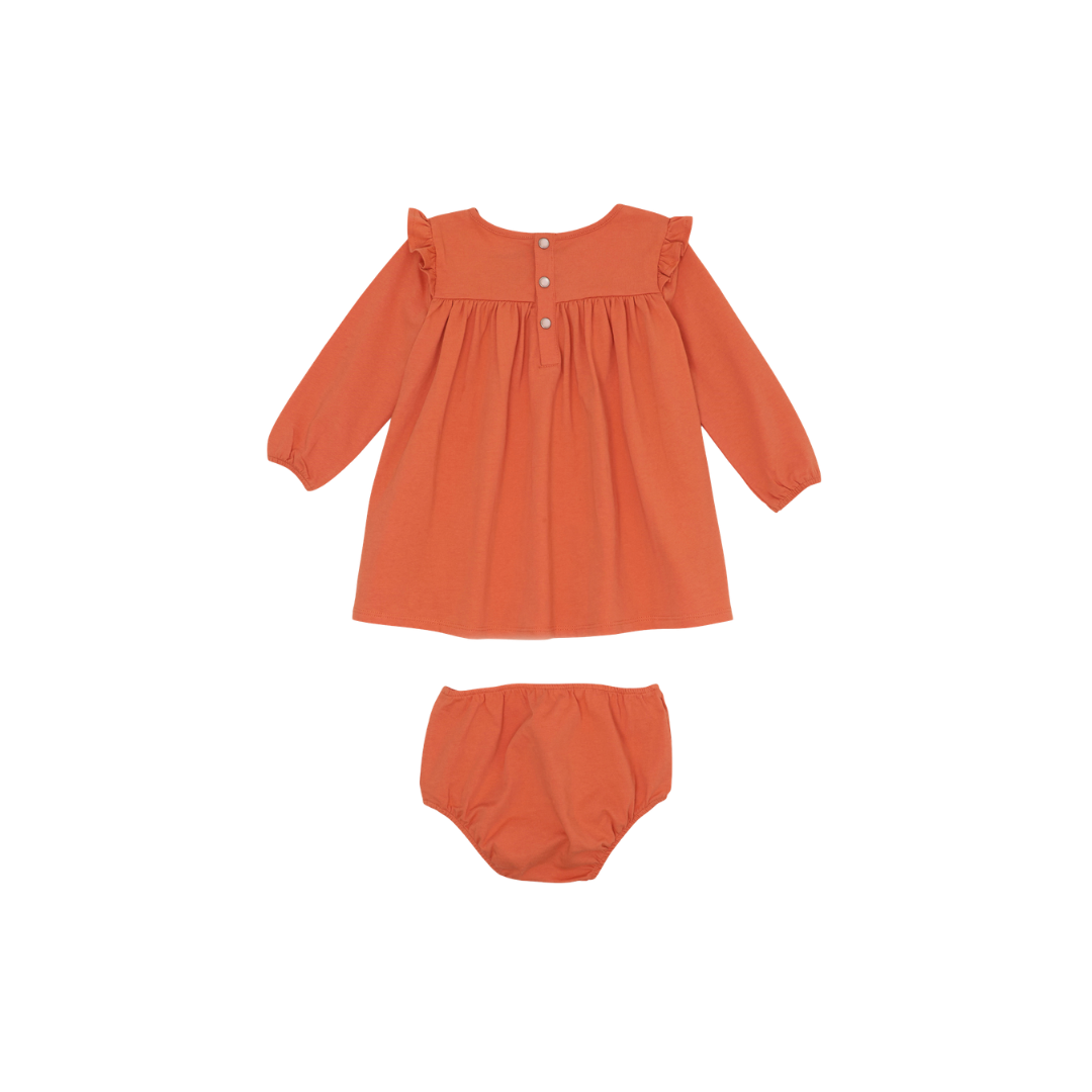 Wrangler Infant Girl's Western Coral Trapeze Orange Dress