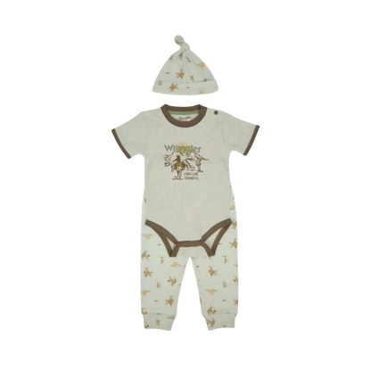 Wrangler Infant Boy's Cowboy Desert Oatmeal Jogger Set