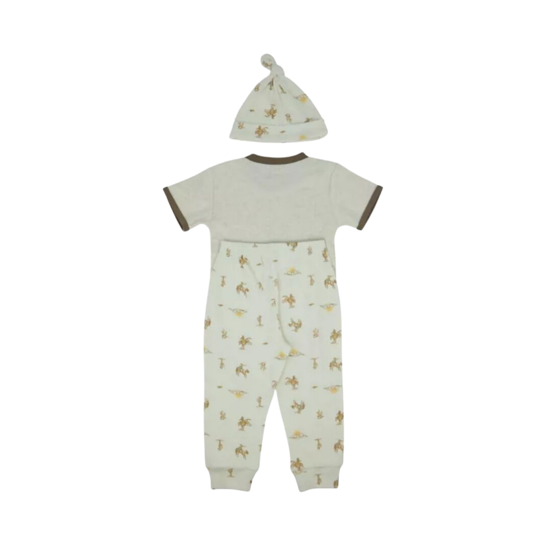 Wrangler Infant Boy's Cowboy Desert Oatmeal Jogger Set