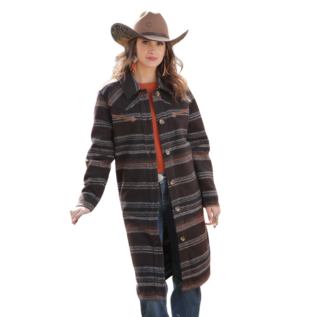Cruel Girl Women's Knit Duster Brown Sweater