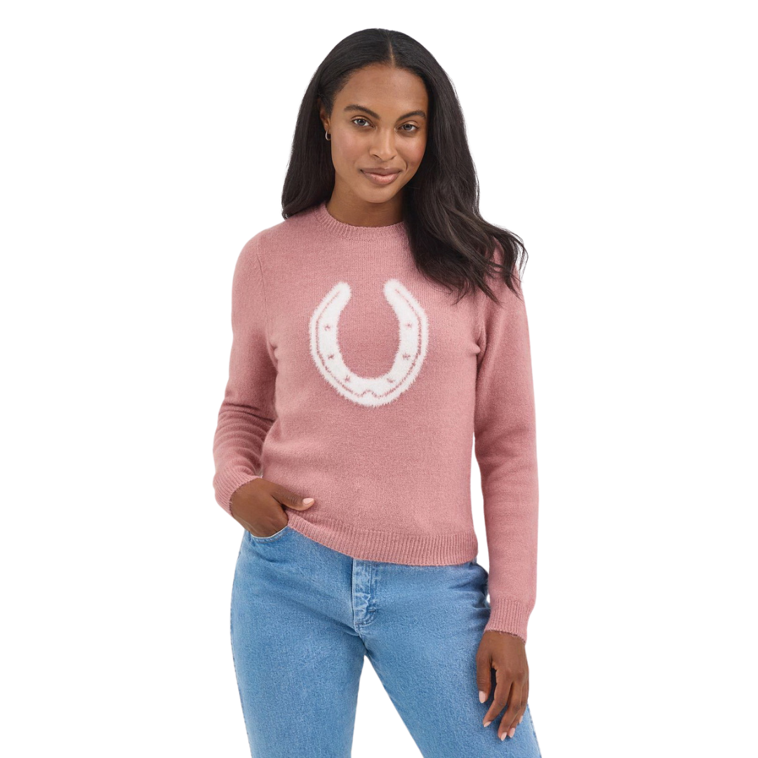 Wrangler Women's Retro Americana Pink Sweater