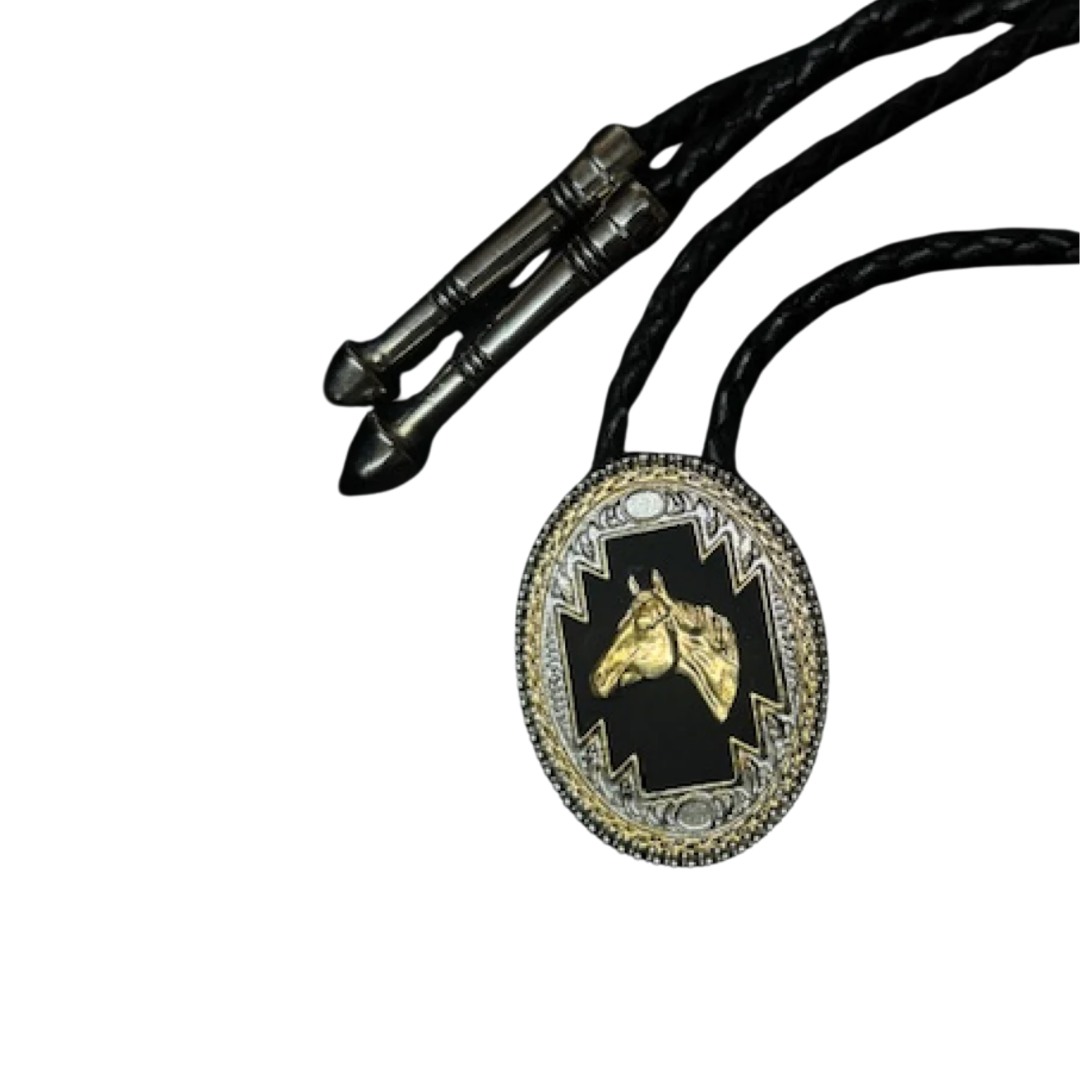 Western Fashion Men's Accessories Black Bolo Tie