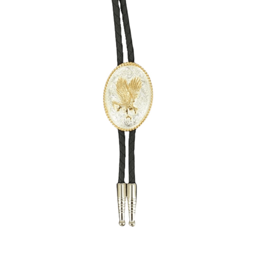 Double S Men's Eagle Black Bolo Tie