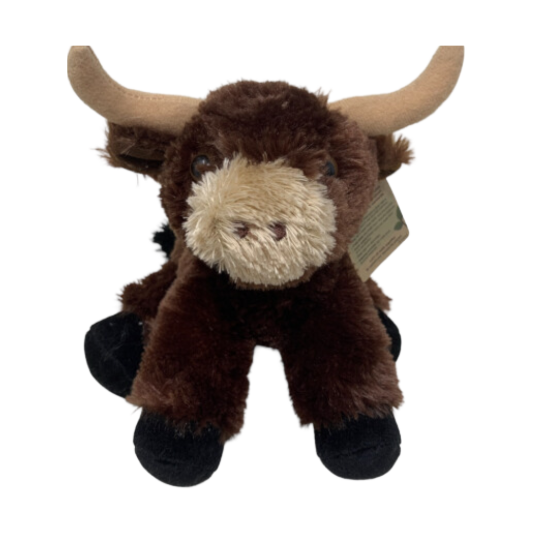 A&A Plush Toddler Bull & Horns Stuffed Animal Brown Toy
