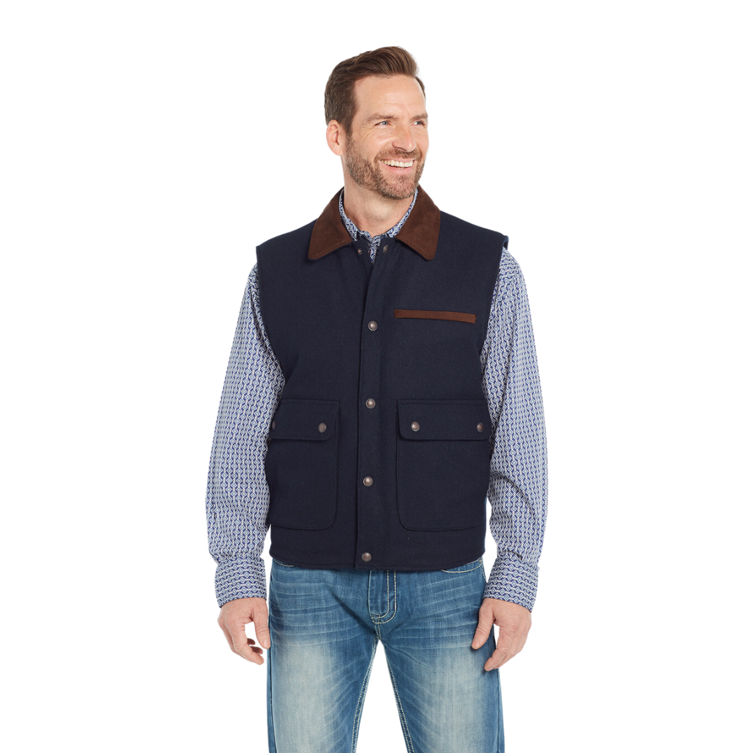 Sidran Men's Microsuede Wool Vest