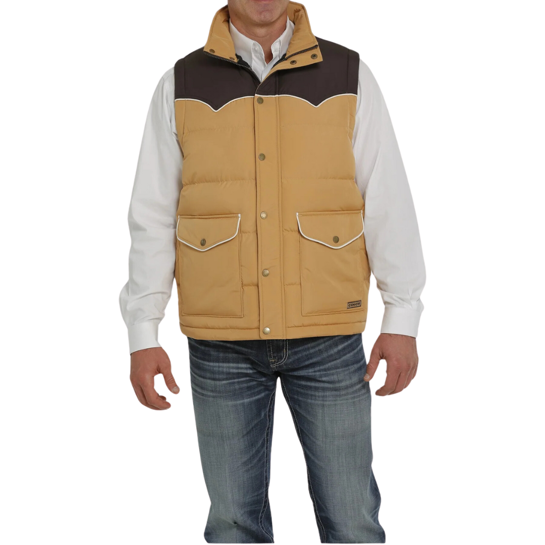 Cinch Men's Gold Brown Vest