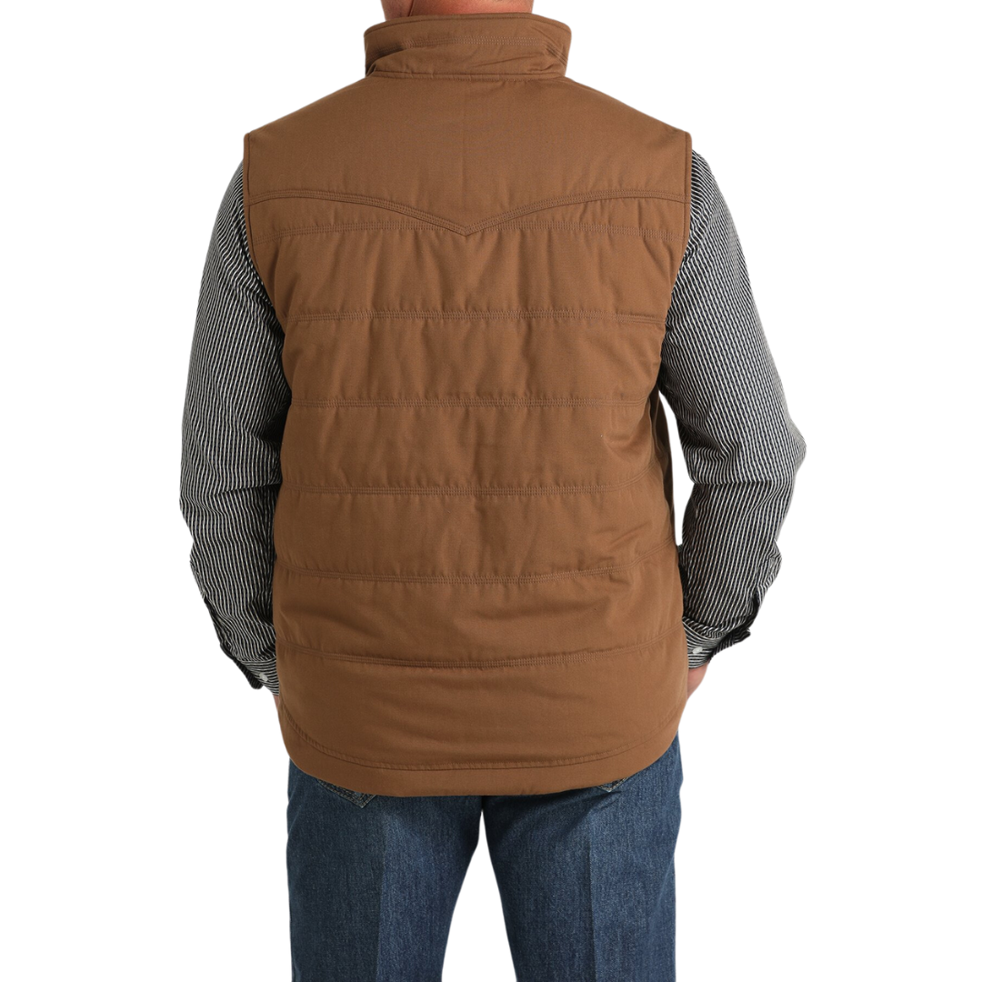 Cinch Men's Wax Coated Brown Vest