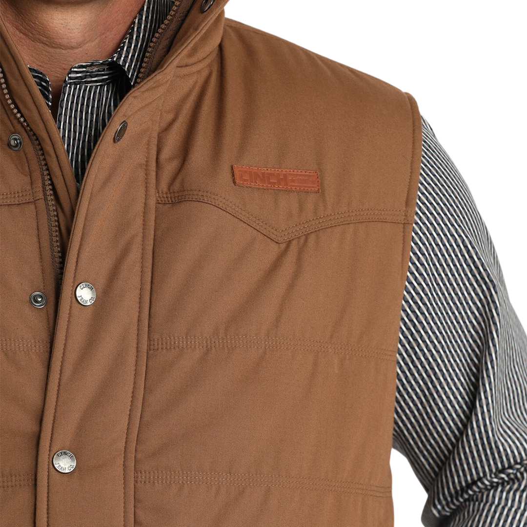 Cinch Men's Wax Coated Brown Vest