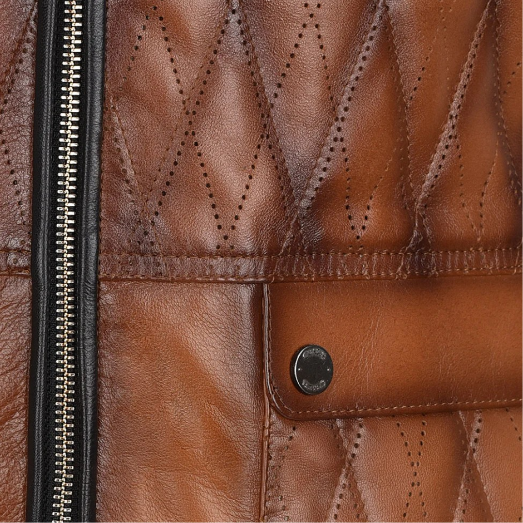 Cuadra Men's Embroidery Natural Maple Vest