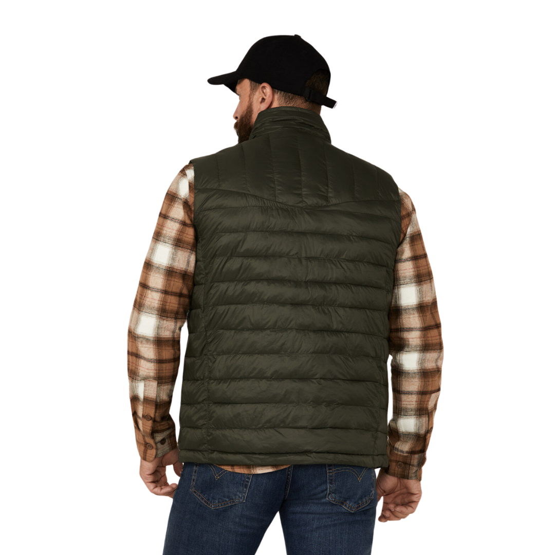 Resistol Men's Cold Puffer Olive Vest