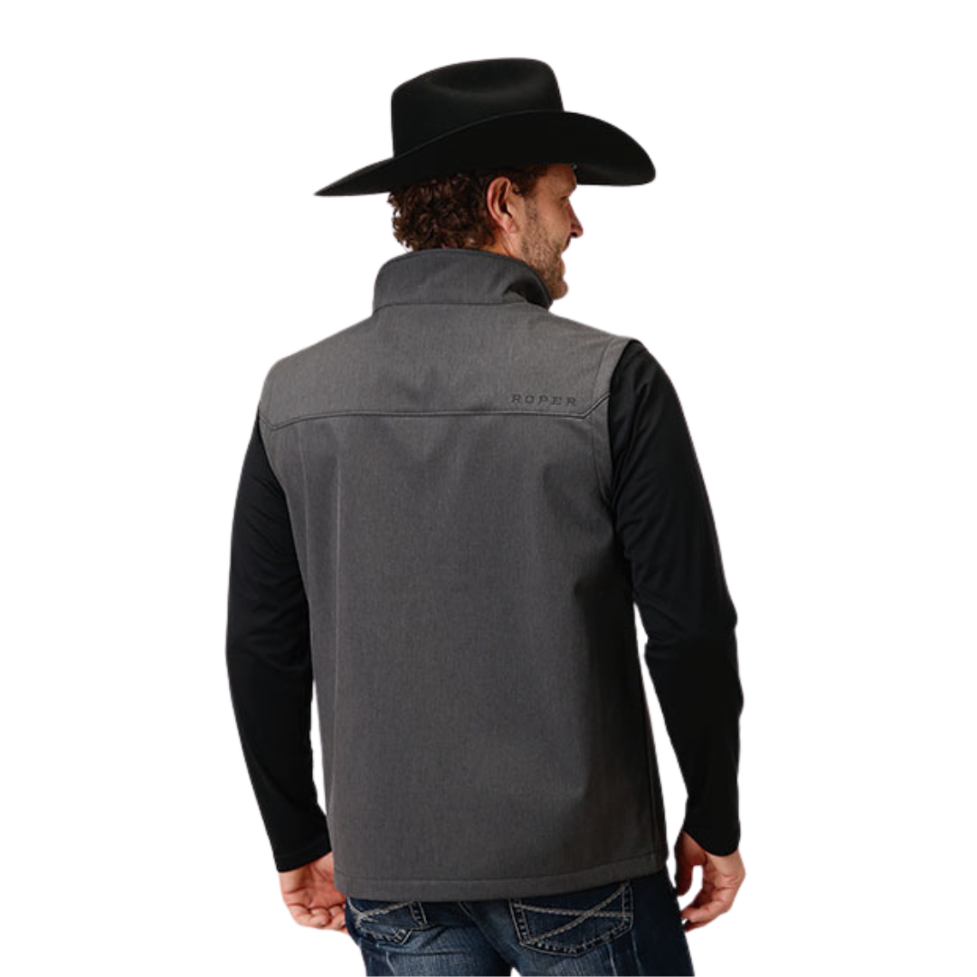 Roper Men's Heather Soft Shell Grey Vest
