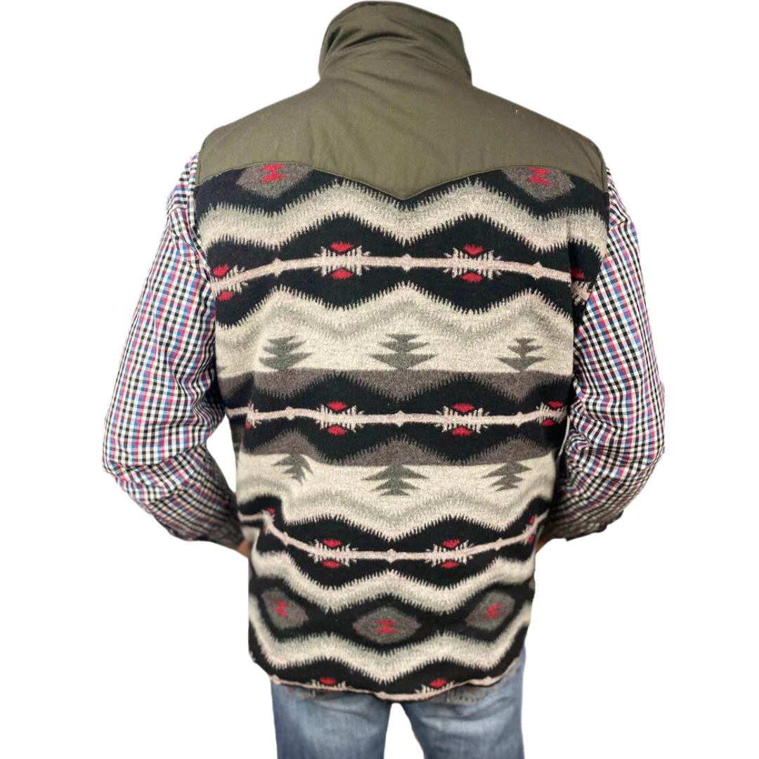 Montana Co Men's Western Aztec Puffer Vest