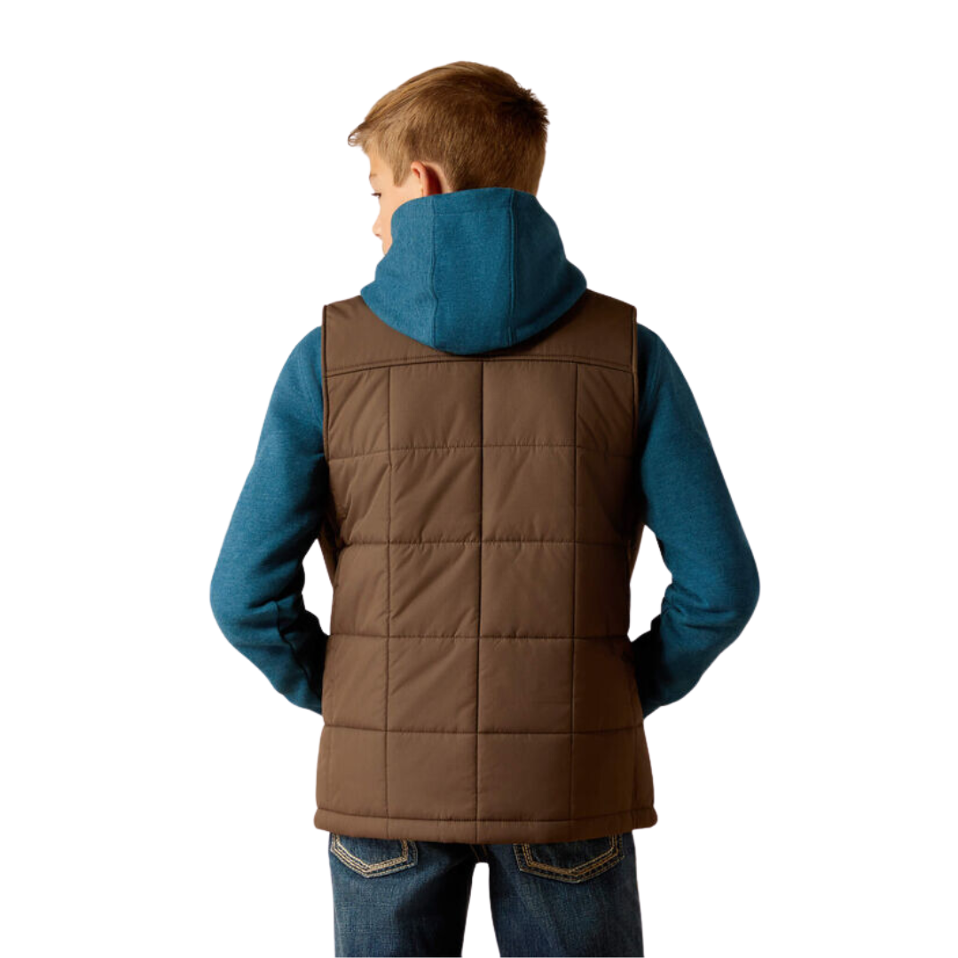 Ariat Youth Boy's Crius Insulated Banyan Bark Brown Vest