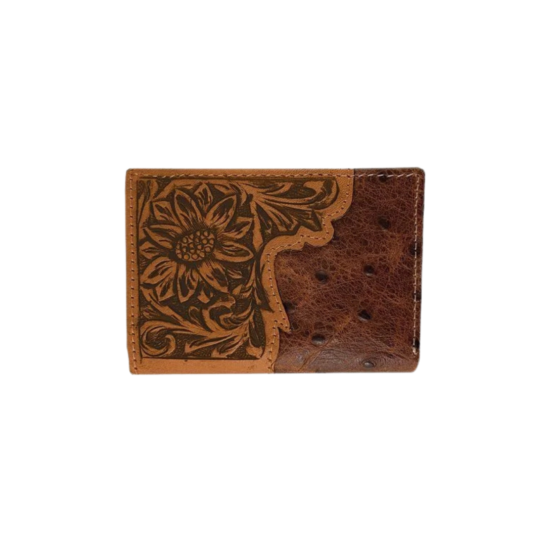 Gem Dandy Men's Genuine Leather Trifold Brown Wallet