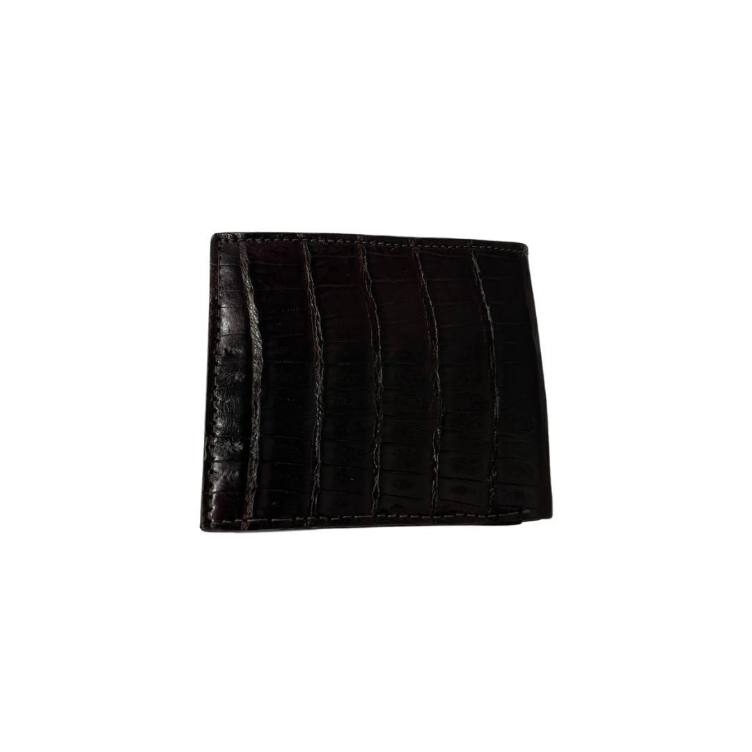 Jaime Cerrillo Men's Bifold Caiman Dark Brown Wallet