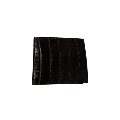Jaime Cerrillo Men's Bifold Caiman Dark Brown Wallet