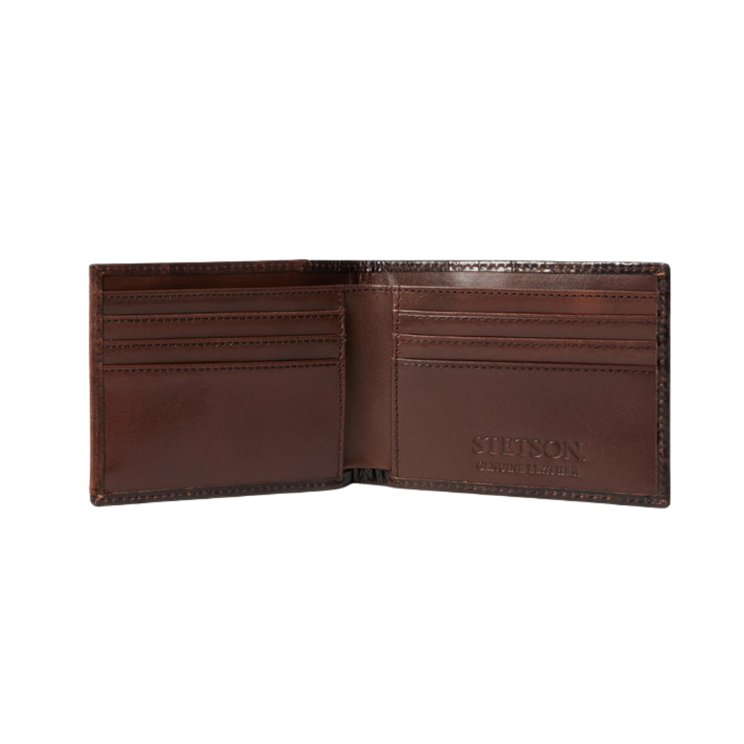 Stetson Men's Caiman Bifold Brown Wallet
