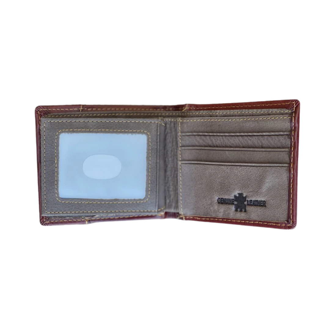 Top Notch Men's Light Brown Rooster Bi-Fold Wallet