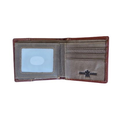 Top Notch Men's Light Brown Rooster Bi-Fold Wallet