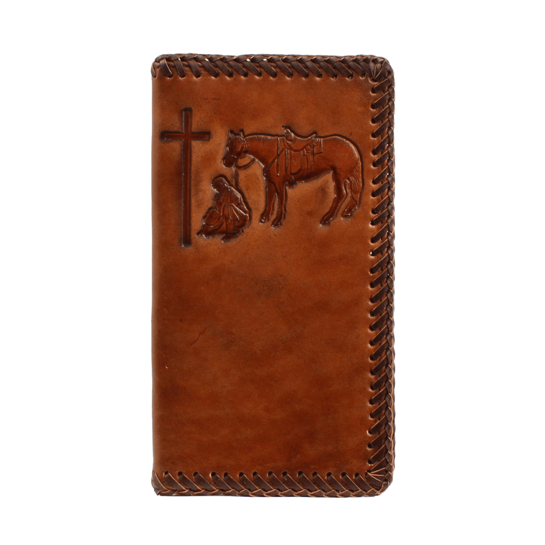 Nocona Men's Rodeo Standing Edge Brown Wallet