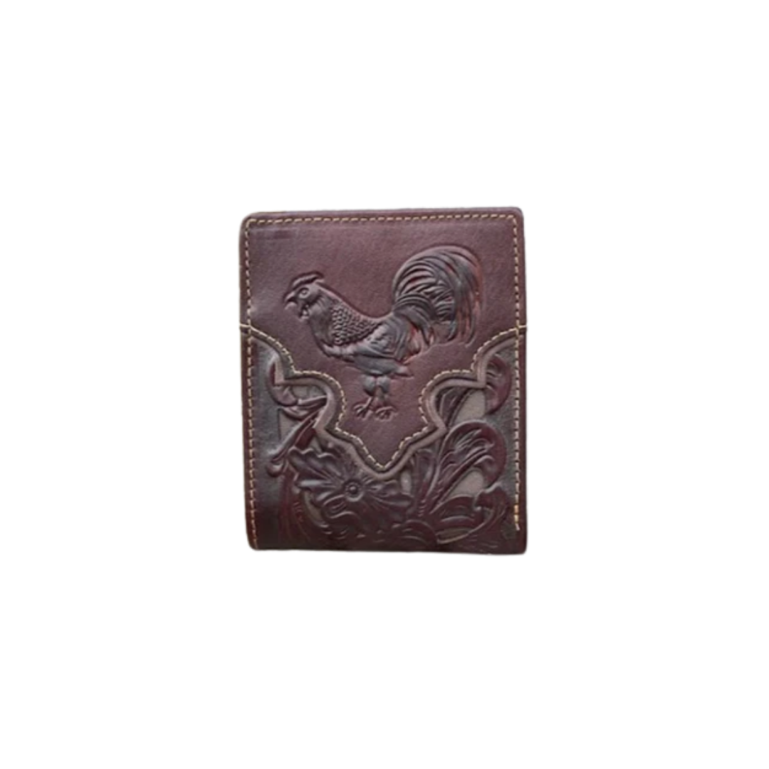 Top Notch Men's Coffee Rooster Bi-Fold Wallet