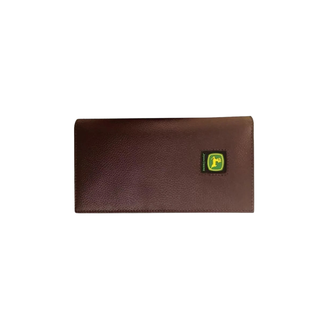 John Deere Men's Cover Brown Checkbook