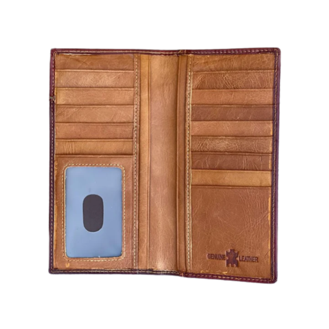 Top Notch Men's Brown Praying Cowboy Wallet