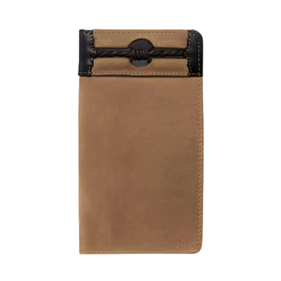 Leegin Men's Cooper Leather Fenced Checkbook Brown Wallet